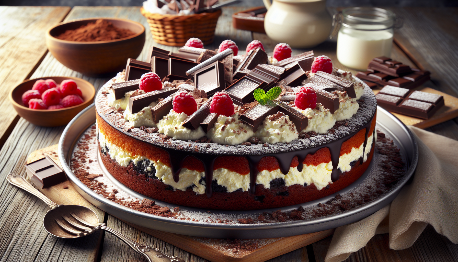 torta con ricotta e cioccolato